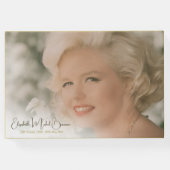 Begrafenismonument Eenvoudige foto witte overlay Gastenboek (Achterkant)