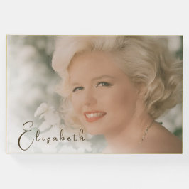 Begrafenismonument Eenvoudige foto witte overlay Gastenboek