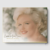 Begrafenismonument Eenvoudige foto witte overlay Gastenboek (Achterkant)