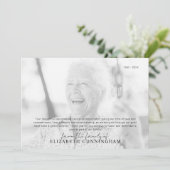 Begrafenismonument Eenvoudige moderne foto Bedankkaart (Staand voorkant)