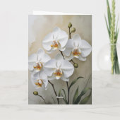 Begrafenismonument Elegante bloem in liefdevolle h Bedankkaart (Achterkant)