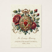 Begrafenismonument Floral Religious Prayer Kaart (Voorkant)