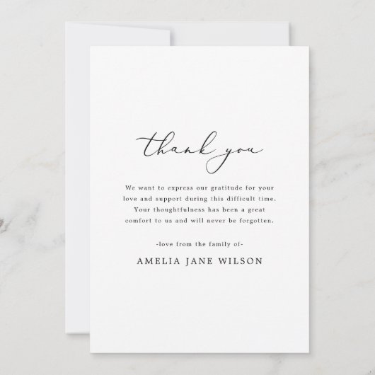 Begrafenismonument in liefdevolle herinnering Symp Bedankkaart (Achterkant)