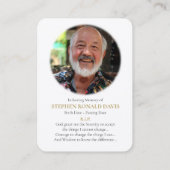 Begrafenismonument Maagd Maria Gebed Sympathie Kaa Visitekaartje (Achterkant)