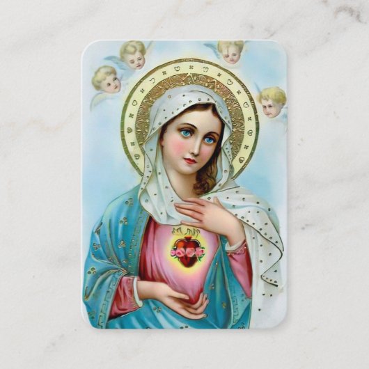 Begrafenismonument Maagd Maria Gebed Sympathie Kaa Visitekaartje (Voorkant)