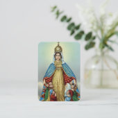 Begrafenismonument Madonna Gebed Sympathie Kaarten Visitekaartje (Staand voorkant)