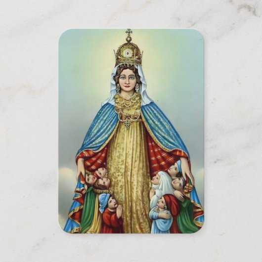 Begrafenismonument Madonna Gebed Sympathie Kaarten Visitekaartje (Voorkant)