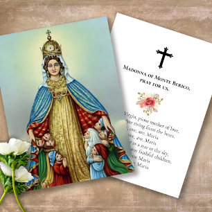 Begrafenismonument Madonna Gebed Sympathie Kaarten Visitekaartje