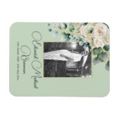 Begrafenismonument Mannelijke foto Elegant Roos Magneet (Horizontaal)