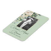 Begrafenismonument Mannelijke foto Elegant Roos Magneet (Linkerzijde)