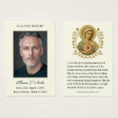 Begrafenismonument Maria Gebed Foto Visitekaartje (Voorkant /achterkant)