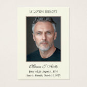 Begrafenismonument Maria Gebed Foto Visitekaartje (Voorkant)