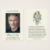 Begrafenismonument Maria Gebed Heilige Kaart (Voorkant /achterkant)