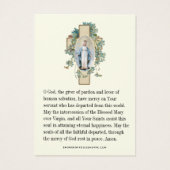 Begrafenismonument Maria Gebed Heilige Kaart (Achterkant)