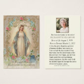 Begrafenismonument Mary Fotogebed Kaart (Voorkant /achterkant)