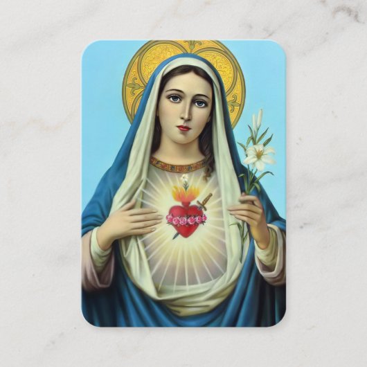 Begrafenismonument Moeder Maria Gebed Sympathie Ka Visitekaartje (Voorkant)