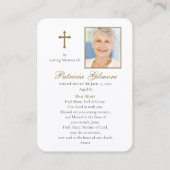 Begrafenismonument Onze Vrouwe Gebed Sympathie Kaa Visitekaartje (Achterkant)