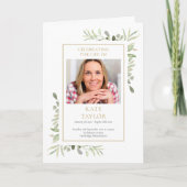 Begrafenismonument Orde van Dienst Foto Greenery Programma (Voorkant)