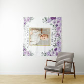 Begrafenismonument Paarse Lila Bloemen Afbeelding  Wandkleed (In Situ (horizontaal))