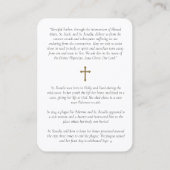 Begrafenismonument St Rosalia Gebed Sympathie Kaar Visitekaartje (Achterkant)