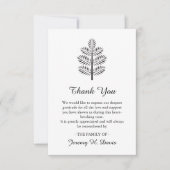 Begrafenismonument Tropische boomtak Botanisch Bedankkaart (Voorkant)