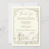 Begrafenismonument Vintage Engel Religious Bedankkaart (Voorkant)