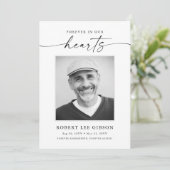 Begrafenismonument voor altijd in ons hart sympath bedankkaart (Staand voorkant)