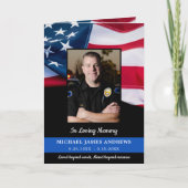 Begrafenismonument voor de politie bedankkaart (Voorkant)