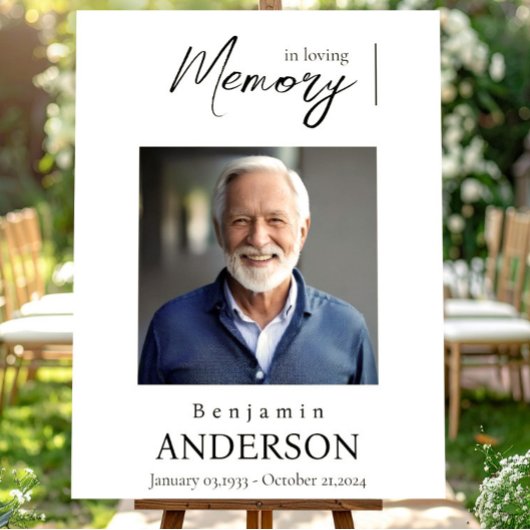 Begrafenismonument Welkomstbord Foto Elegant Boho Poster