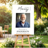 Begrafenismonument Welkomstbord Foto Elegant Boho Poster