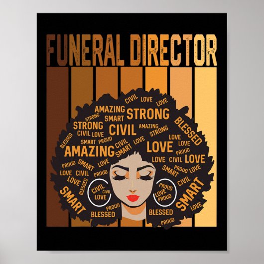 Begrafenisondernemer Afro-Amerikaanse vrouwen Zwar Poster (Voorkant)