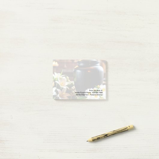 Begrafenisondernemer Eenvoudig Post-it® Notes (Op bureau)