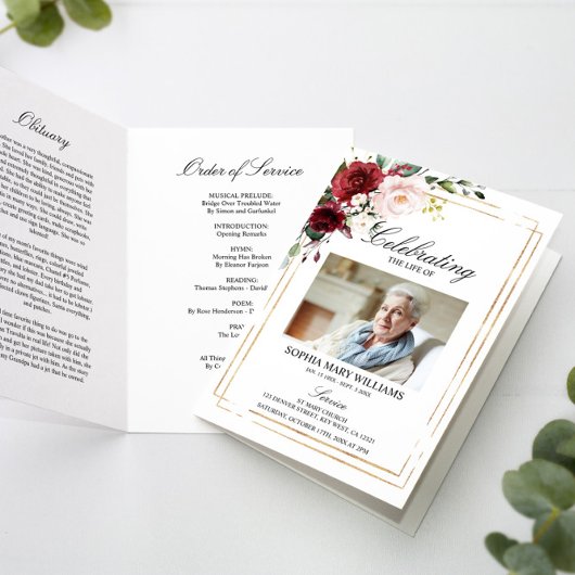 Begrafenisopdracht van Service & Floral Memorial P Kaart