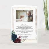 Begrafenisopdracht van Service & Floral Memorial P Kaart (Achterkant)