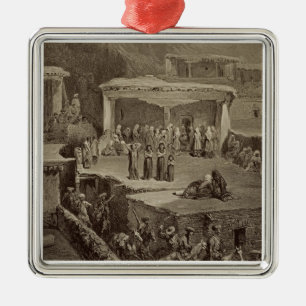 begrafenisplechtigheid in Akhaltchi, Dagest Metalen Ornament