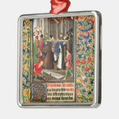 begrafenisproces met graafmachines metalen ornament (Links)