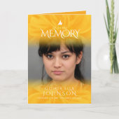 Begrafenisprogramma bestelling van service geel ro programma (Voorkant)