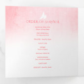 Begrafenisprogramma bestelling van service roze ro drieluik programma (Binnenzijde eerst)