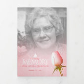 Begrafenisprogramma bestelling van service roze ro drieluik programma (Cover)