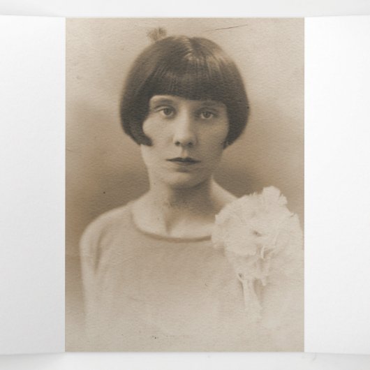 Begrafenisprogramma bestelling van service roze ro drieluik programma (Binnenkant midden)