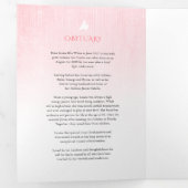 Begrafenisprogramma bestelling van service roze ro drieluik programma (Binnenzijde eerst)