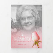 Begrafenisprogramma bestelling van service roze ro drieluik programma (Cover)