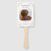 Begrafenisprogramma Fan – Memorial Keepsake Handwaaier (Voorkant)