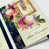 Begrafenisprogramma Floral | Uitvaartbesteldienst Kaart