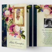 Begrafenisprogramma Floral | Uitvaartbesteldienst Kaart