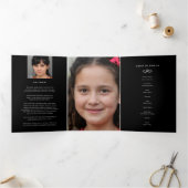 Begrafenisprogramma in ons hart zwart wit drieluik programma (Binnen)