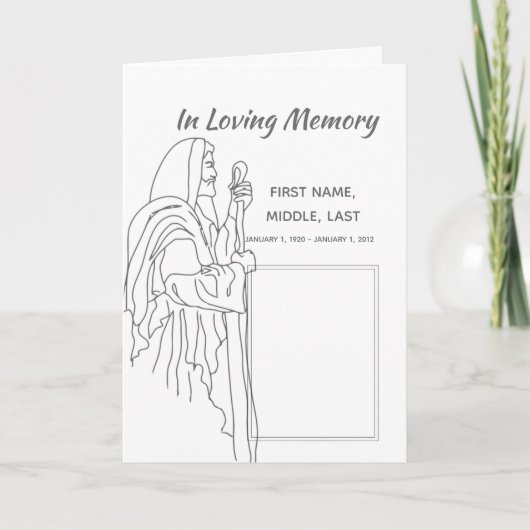 Begrafenisprogramma Jezus, Schrift, Christelijk Programma (Voorkant)