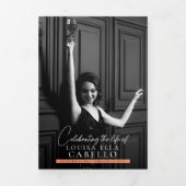 Begrafenisprogramma kiekje foto's peach drieluik programma (Cover)