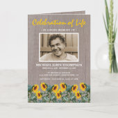 Begrafenisprogramma| Orbituire soonbloem Programma (Voorkant)