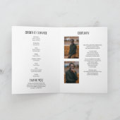 begrafenisprogramma | Orde van Service Zwart-wit Bedankkaart (Binnen)